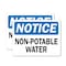 Signmission Non-Potable Water, 10 in W x Rectangle, Plastic OS-2PACK-NS-P-710-L-19556 - alternate 1